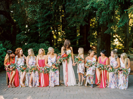 Colorful summer Big Sur wedding at Redwood Ridge Estate Inspiration