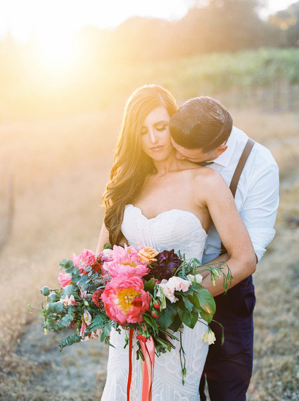 Colorful summer Big Sur wedding at Redwood Ridge Estate Inspiration