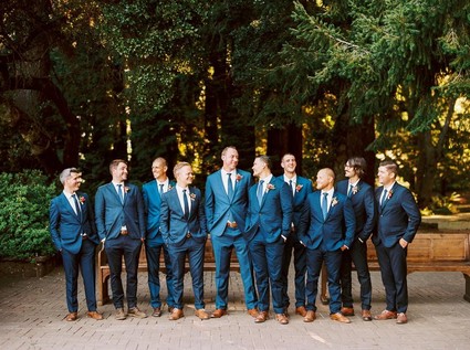 Groomsmen in blue suits