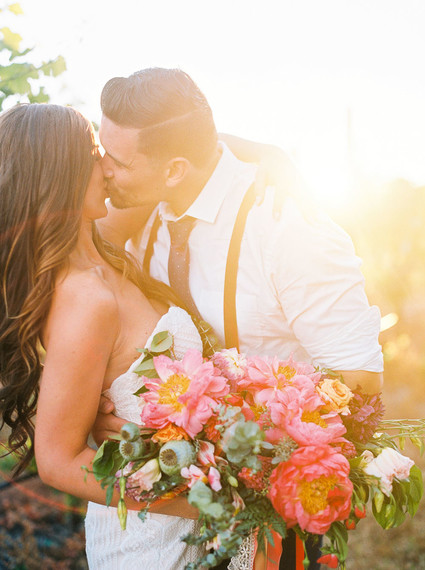 Colorful summer Big Sur wedding at Redwood Ridge Estate Inspiration