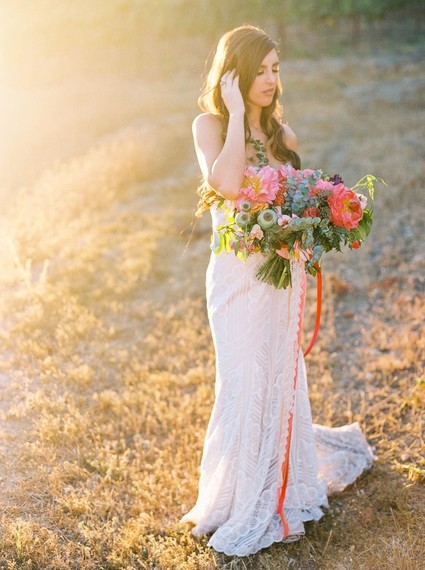 Colorful summer Big Sur wedding at Redwood Ridge Estate Inspiration