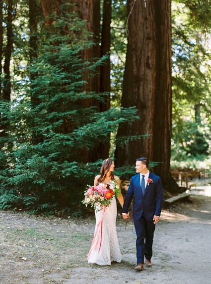 Colorful summer Big Sur wedding at Redwood Ridge Estate Inspiration