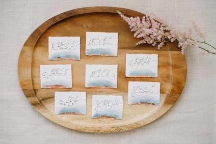 watercolor escort cards