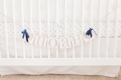 Modern white boy's nursery