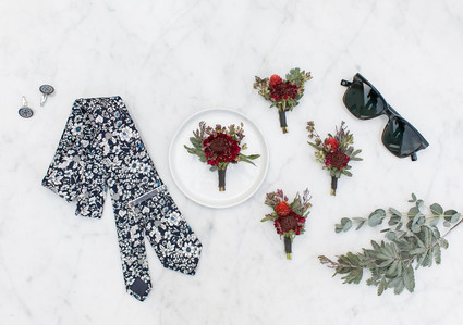 Fall boutonnière ideas with The Black Tux