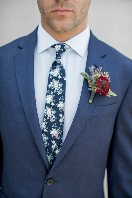 Fall boutonnière ideas with The Black Tux Inspiration