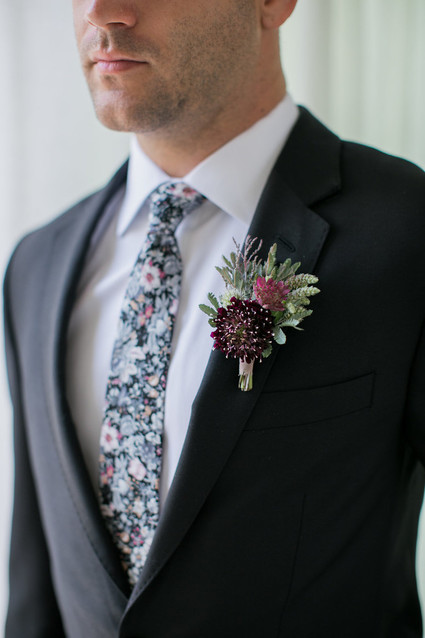 Fall boutonnière ideas with The Black Tux Inspiration