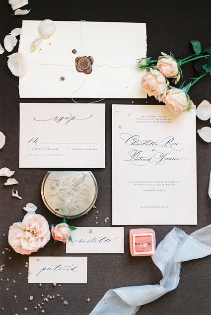 french inspired wedding invites