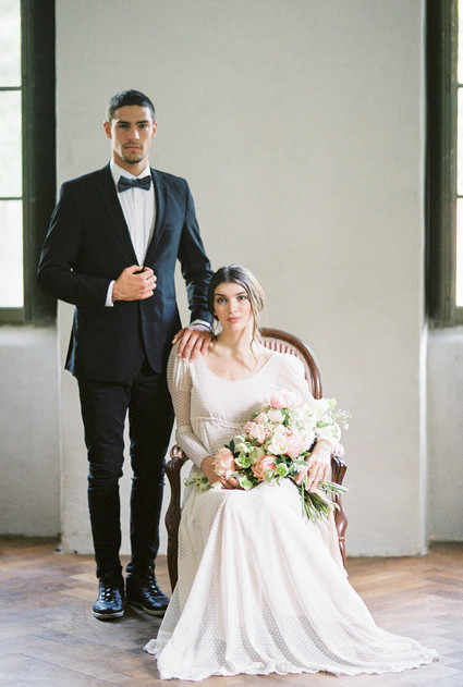 French Chateau wedding portraits Inspiration