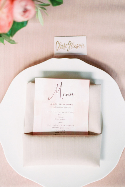 pink place setting