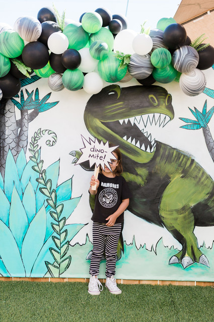 Modern prehistoric dinosaur 4th birthday