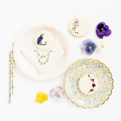 Edible flower 1st birthday party