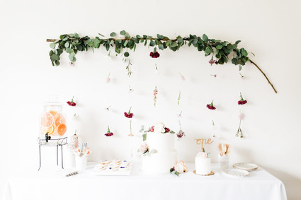 Edible flower 1st birthday party Inspiration
