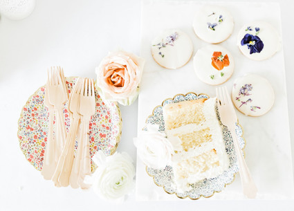 Edible flower 1st birthday party Inspiration
