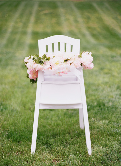 floral decorated high chair