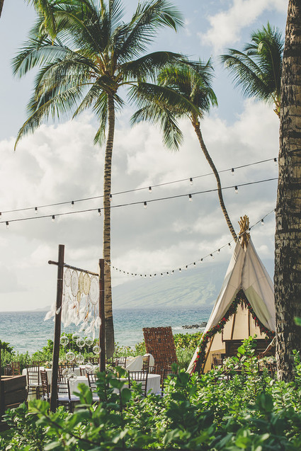 desert meet beach maui wedding