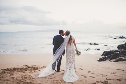 desert meet beach maui wedding