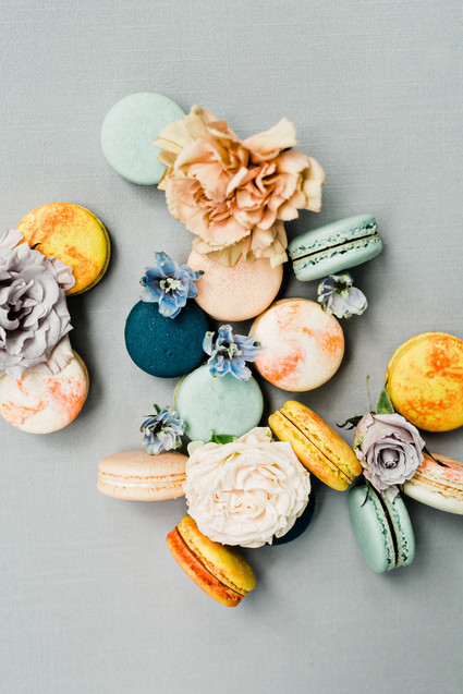 beautiful color palette with macarons