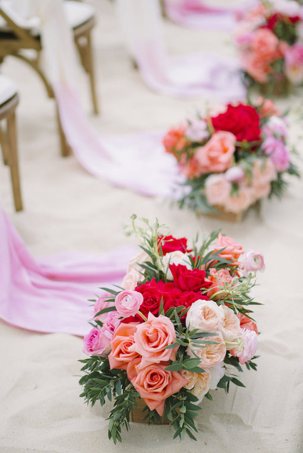 pink watercolor-inspired beach wedding in Phuket, Thailand