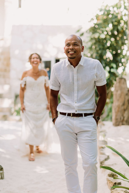 rustic tropical all white wedding in Tulum