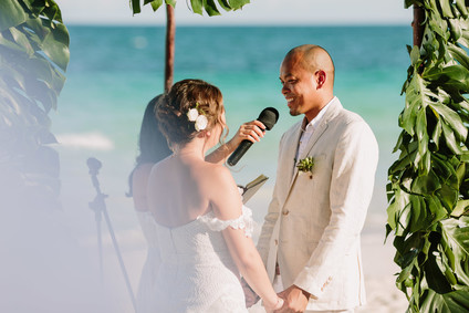 rustic tropical all white wedding in Tulum