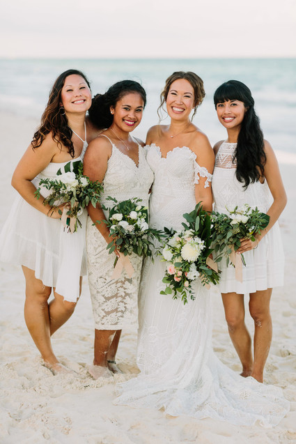 rustic tropical all white wedding in Tulum