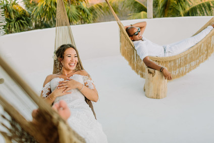 rustic tropical all white wedding in Tulum