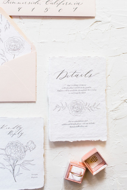 blush wedding invitations