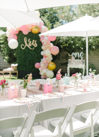 Unicorn themed first birthday party
