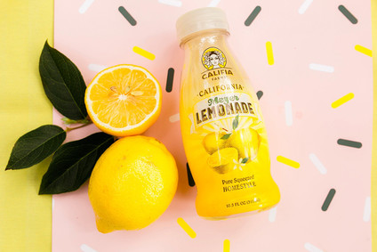 Modern whimsical lemonade stand 3rd birthday