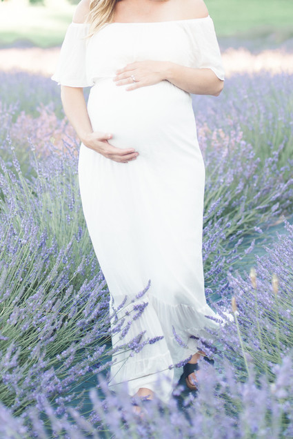 Lavender field maternity photos