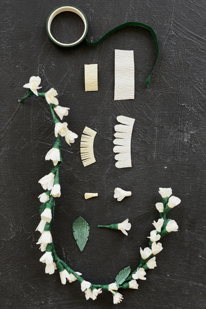 DIY paper flower headpiece from House That Lars Built Inspiration
