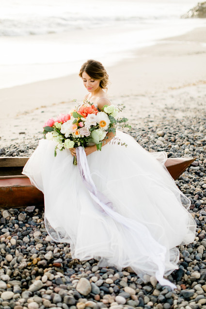 Seaside wedding portraits
