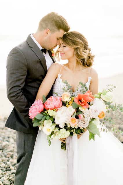 Seaside wedding portraits