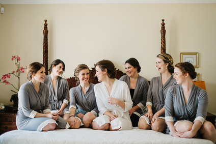 bridesmaids and bride