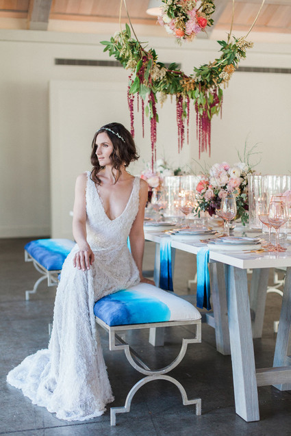 Pink and blue oceanic wedding ideas
