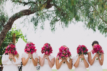 bougainvillea bridesmaid bouquets Inspiration