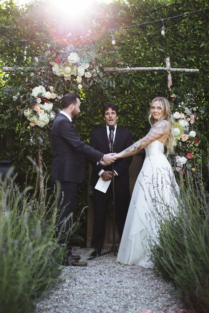 rock and roll backyard wedding Inspiration