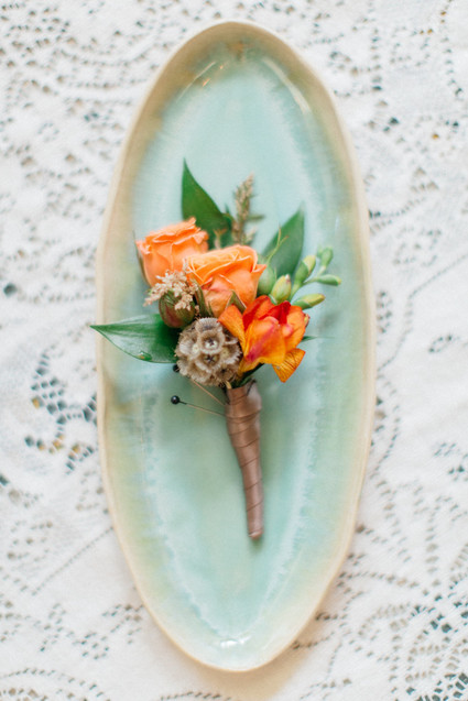 sweet orange boutonnière Inspiration