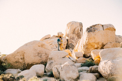 Boho engagement shoot in Joshua Tree