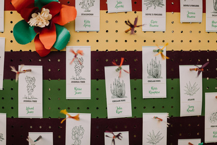 cactus escort card display