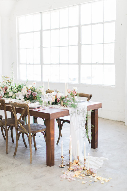 Modern romantic loft wedding