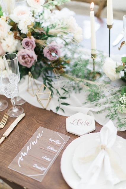 Modern romantic loft wedding