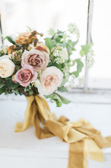 vintage rose wedding bouquet
