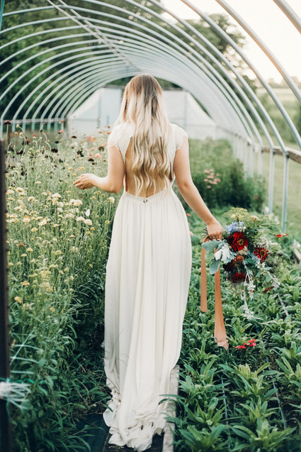 Late summer Nebraska farm elopement shoot