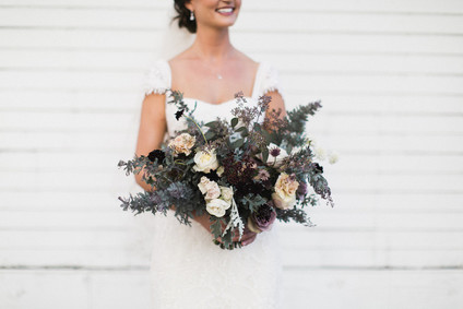 Romantic industrial fall wedding in San Diego at Luce Loft