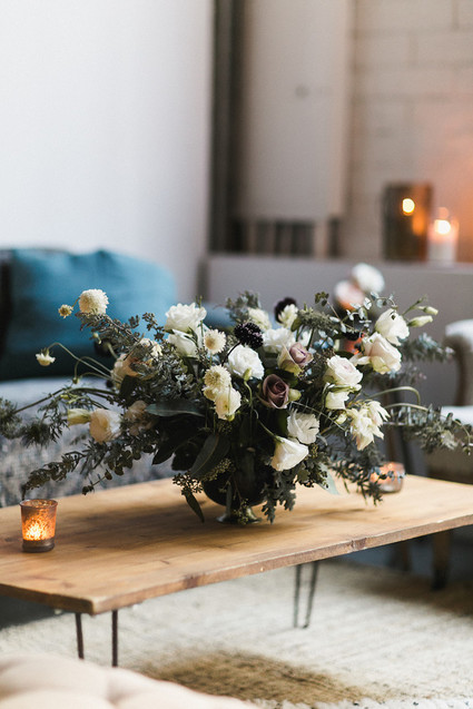 Romantic industrial fall wedding in San Diego at Luce Loft