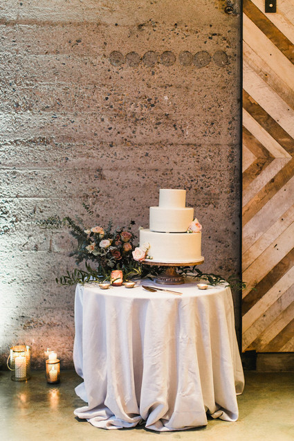 Romantic industrial fall wedding in San Diego at Luce Loft