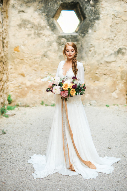 Romantic ruins bridal editorial