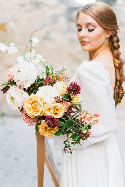Romantic ruins bridal editorial